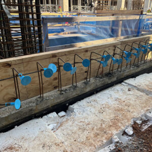 Caplock locking impalement safety cover - horizontal application in use